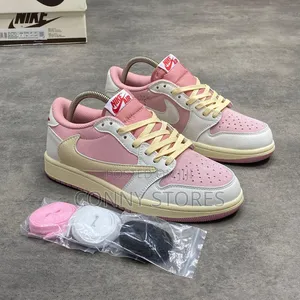Photo - PREMIUM Jordan 1 Retro Low OG SP Travis Scott Sail Shy Pink