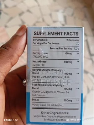 Max Potency Liposomal Serrapeptase And Nattokinase