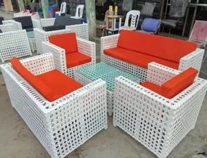Complete Set of 7 Seater Rattan Sofa
