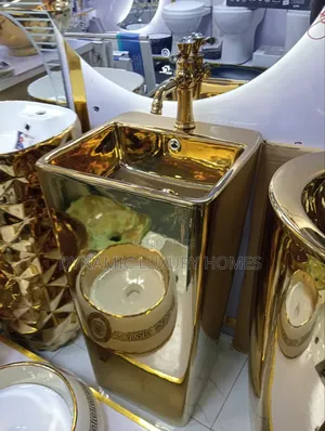 Gold Square Standing Wash Hand Basin