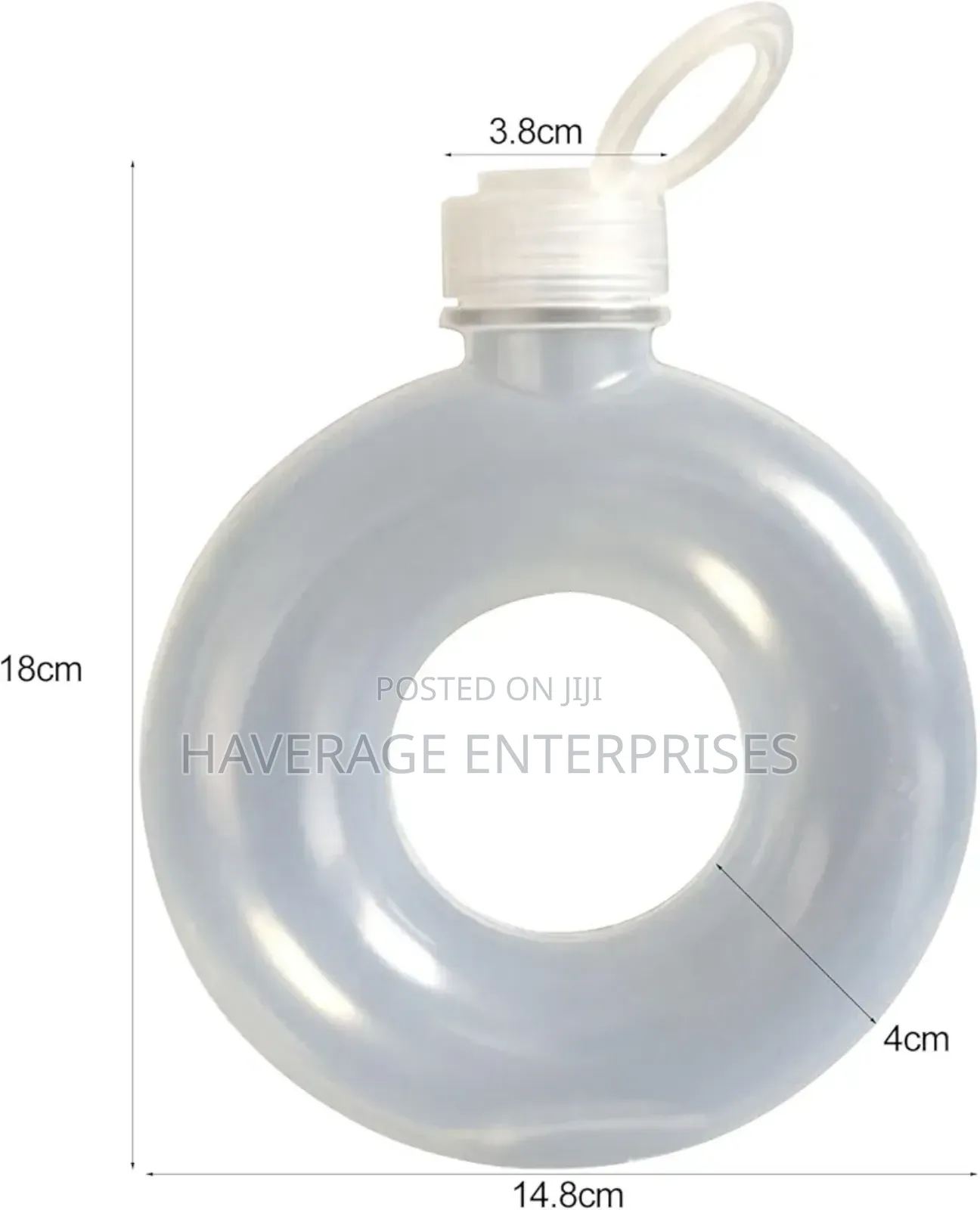 Donut Shaped Water Bottle, 350ml 10pces
