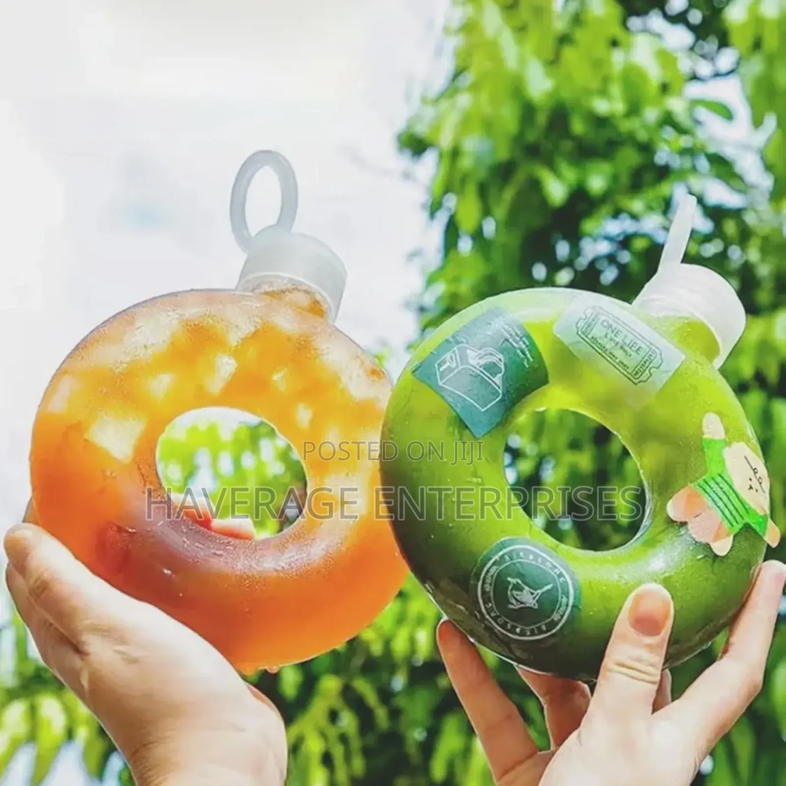 Donut Shaped Water Bottle, 350ml 10pces