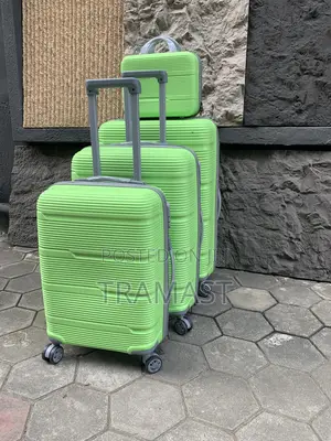 4 Set Lemon Color Rubber Luggage
