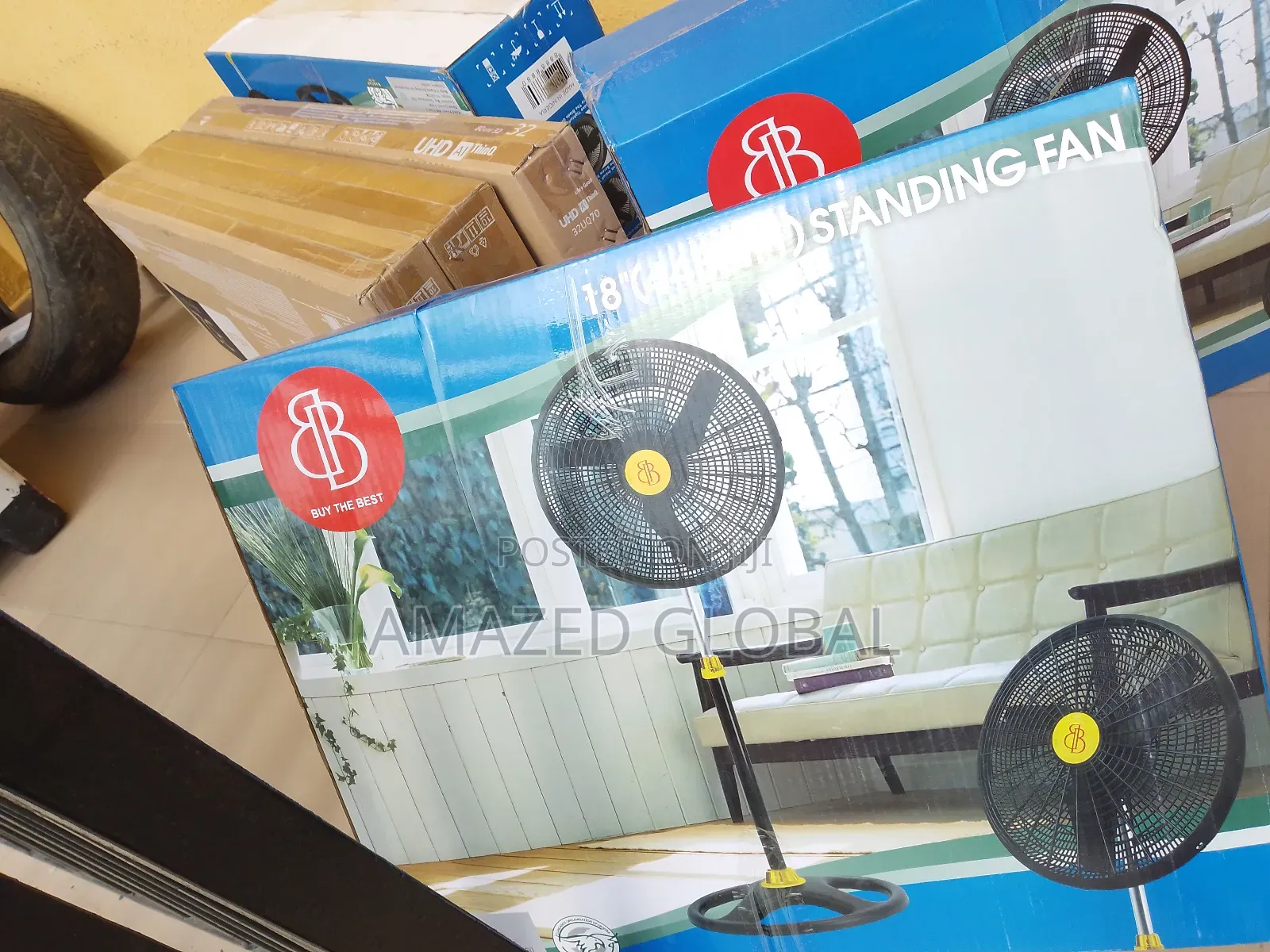 New in 18" BB Standing Fan -Black