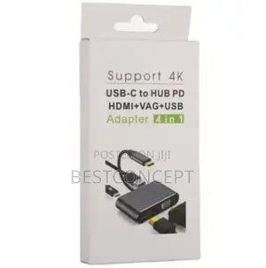 Type C 4in1 Dock Station(Pd+ Hdmi + Vga + Usb Adapter)