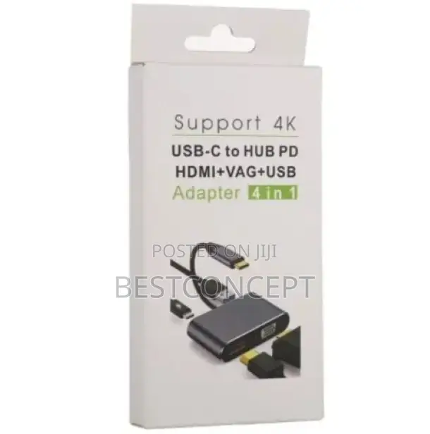 Type C 4in1 Dock Station(Pd+ Hdmi + Vga + Usb Adapter)