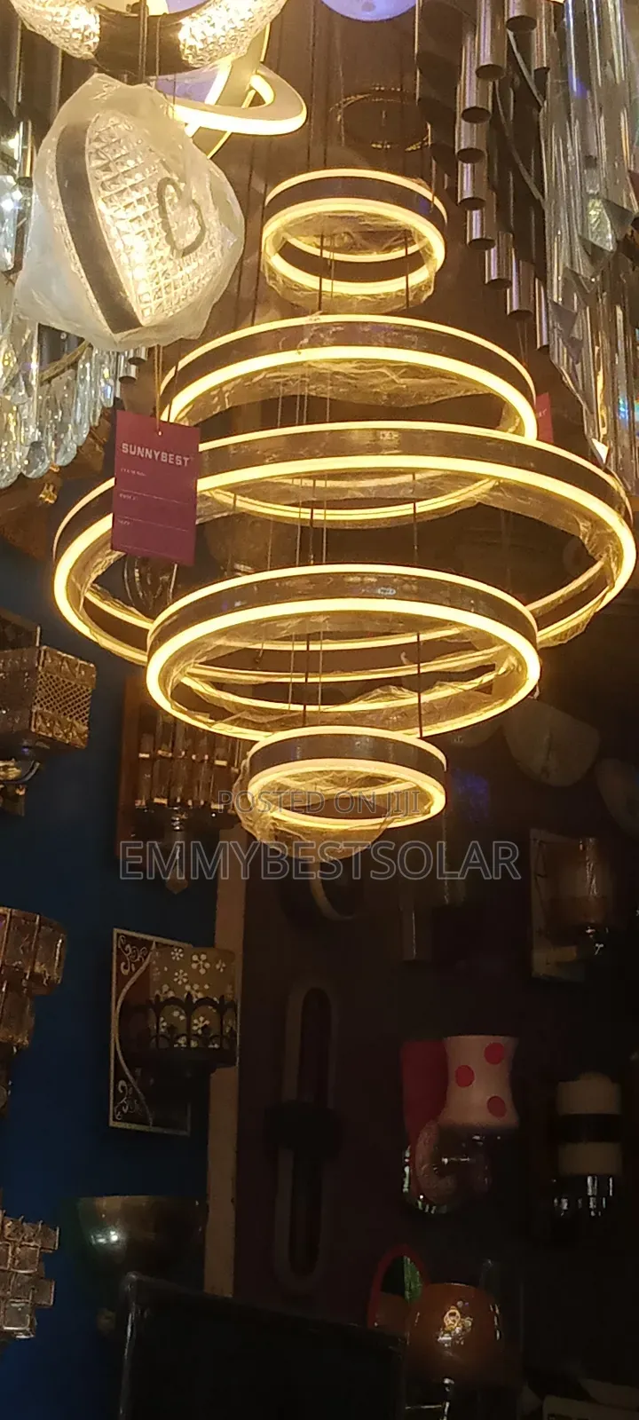 5 Drop Tricolors Led Chandelier Light