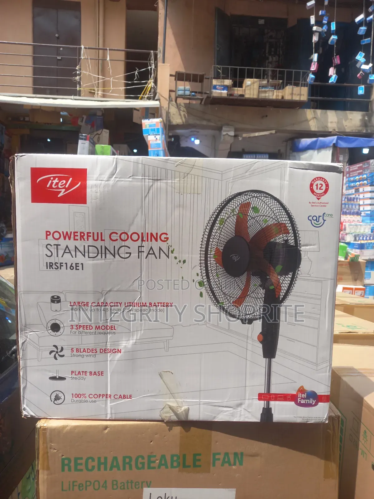 Itel Powerful Cooling Standing Fan Irsf16e1