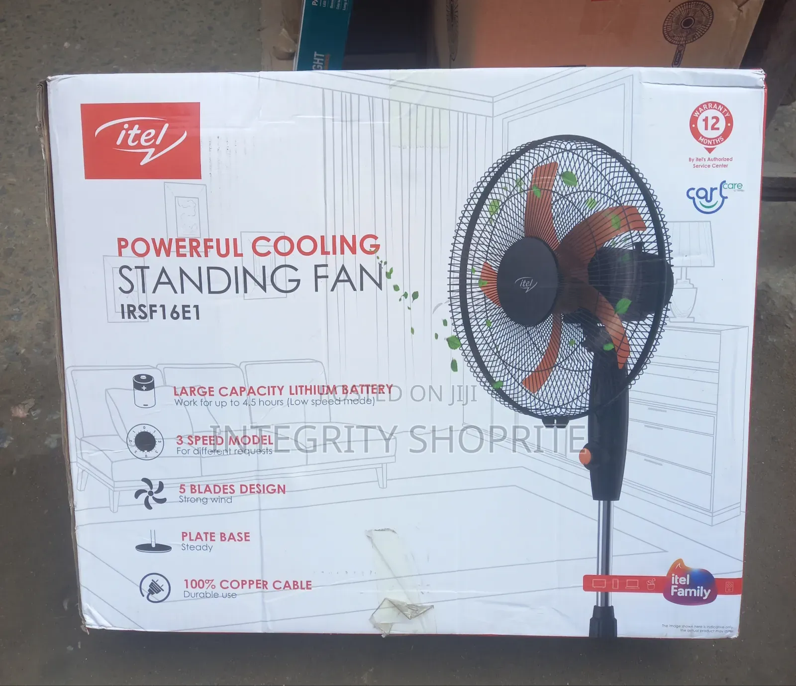 Itel Powerful Cooling Standing Fan Irsf16e1