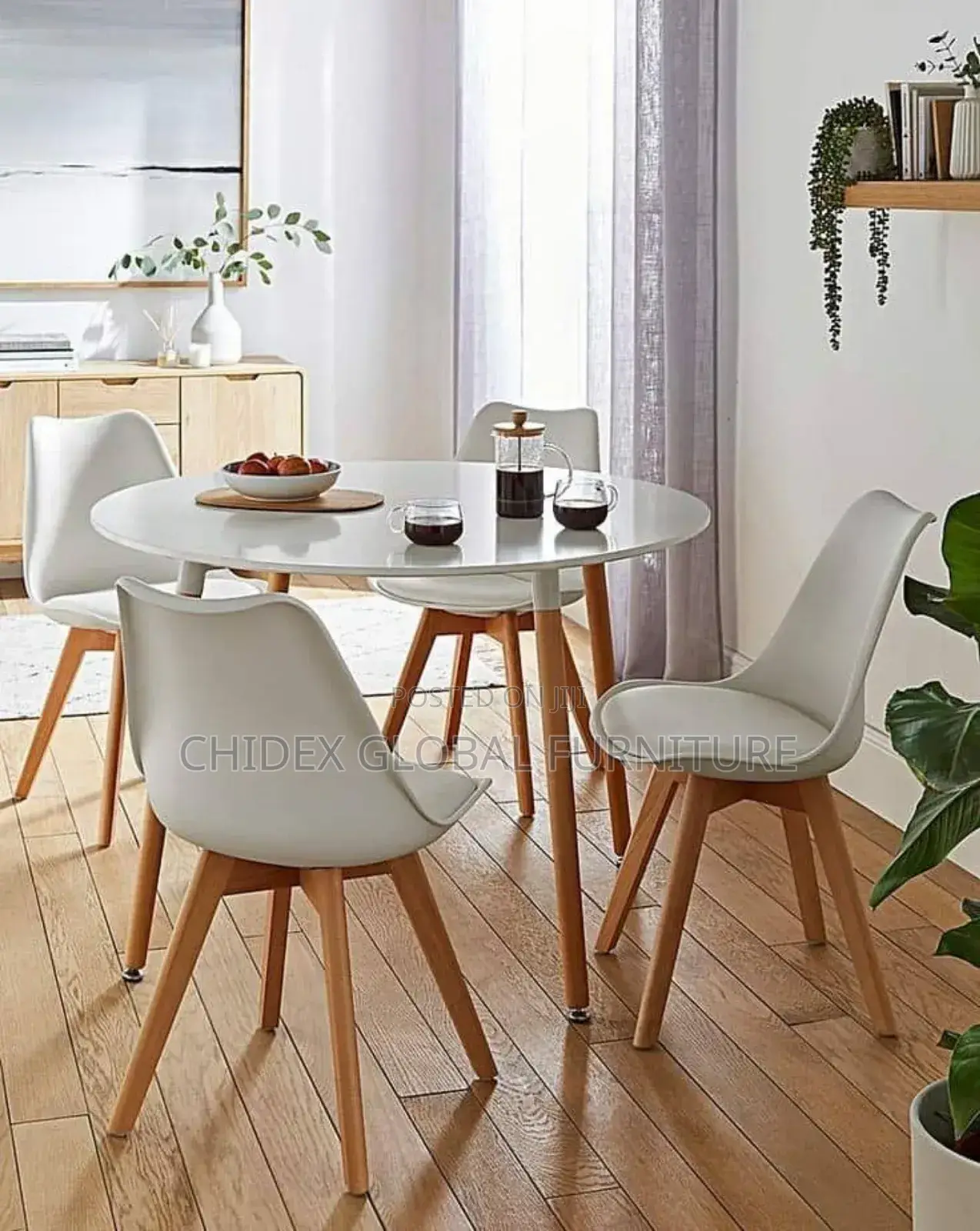 Wooden Top Dining Table and Chairs