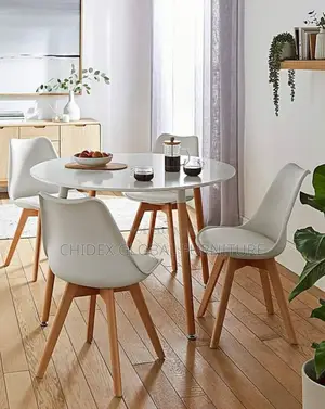 Wooden Top Dining Table and Chairs