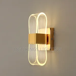 Acrylic Aluminum Wall Bedside Lamp Warm Light Lustre Modern