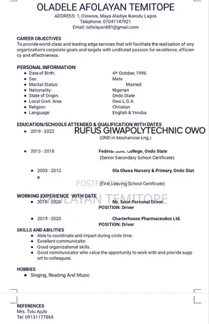 Driving Job