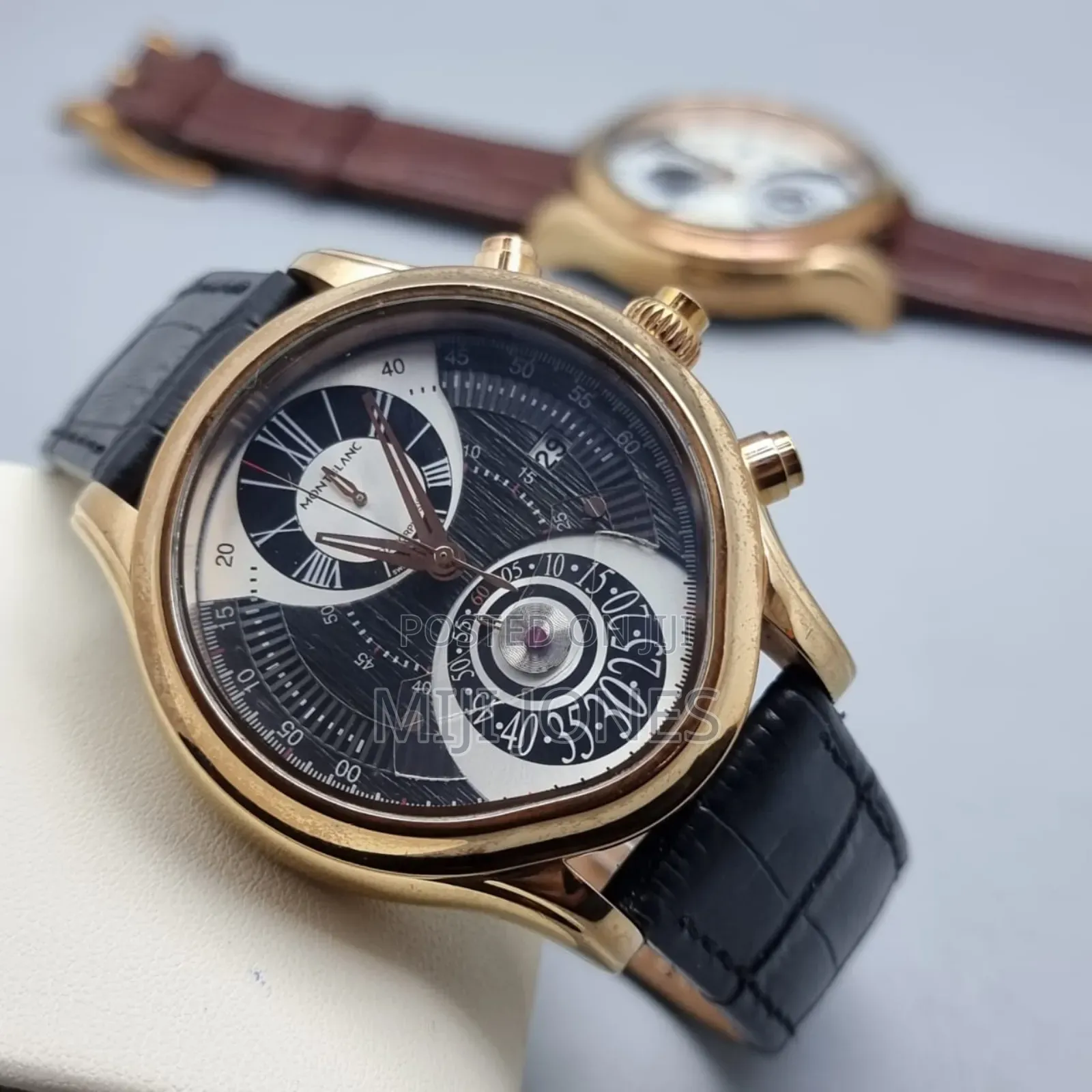 Montblanc Leather Strap Watch