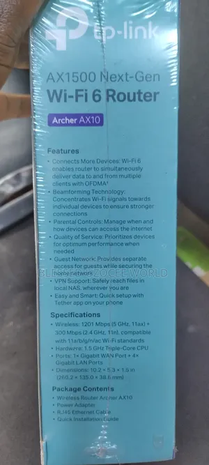 Tplink Archer AX10 Next- Gen Wifi 6 Router AX1500
