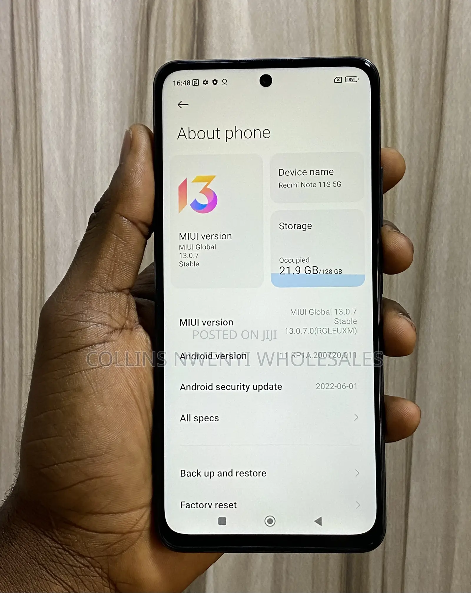 Xiaomi Redmi Note 11S 128 GB Black