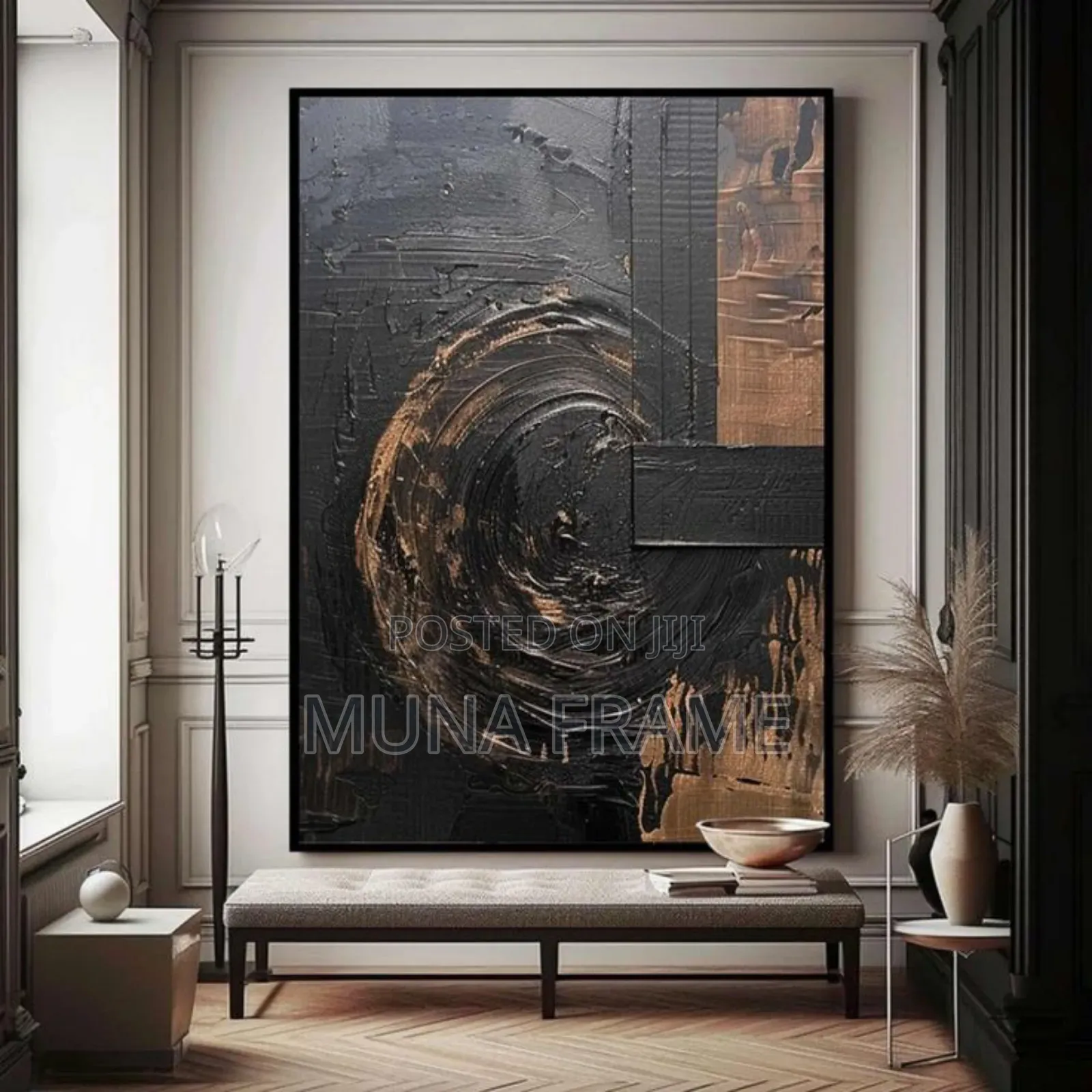 Black and Brown Abstract Wall Artwork