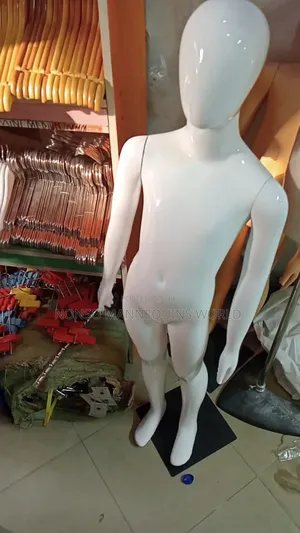 Unisex Glossy White Kids Display Faceless White Mannequin