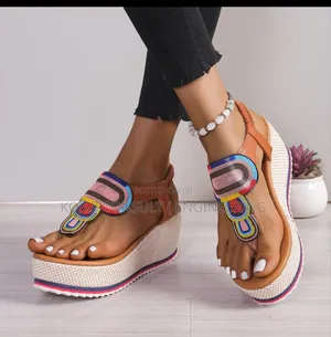Multi Colour Female High Wedge Sandals