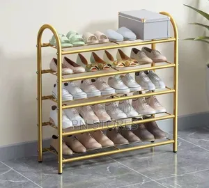 5 Layers Golden Sturdy Shoe Rack