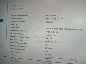 Desktop Computer Lenovo 8GB Intel Core I3 SSD 256GB