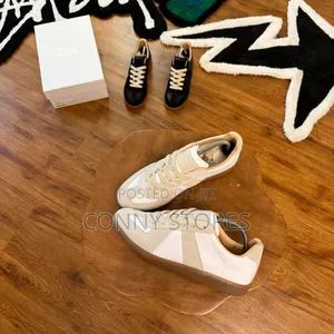Luxury White Maison Margiela Replica Sneakers in Calfskin