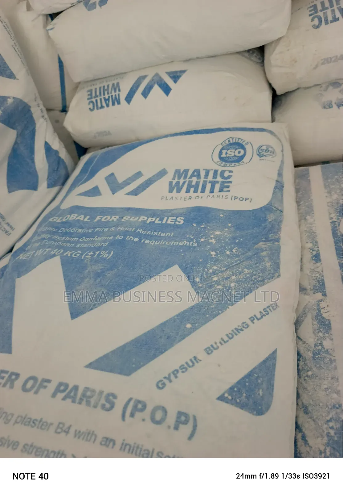 High Quality Matic White Pop White Cement 