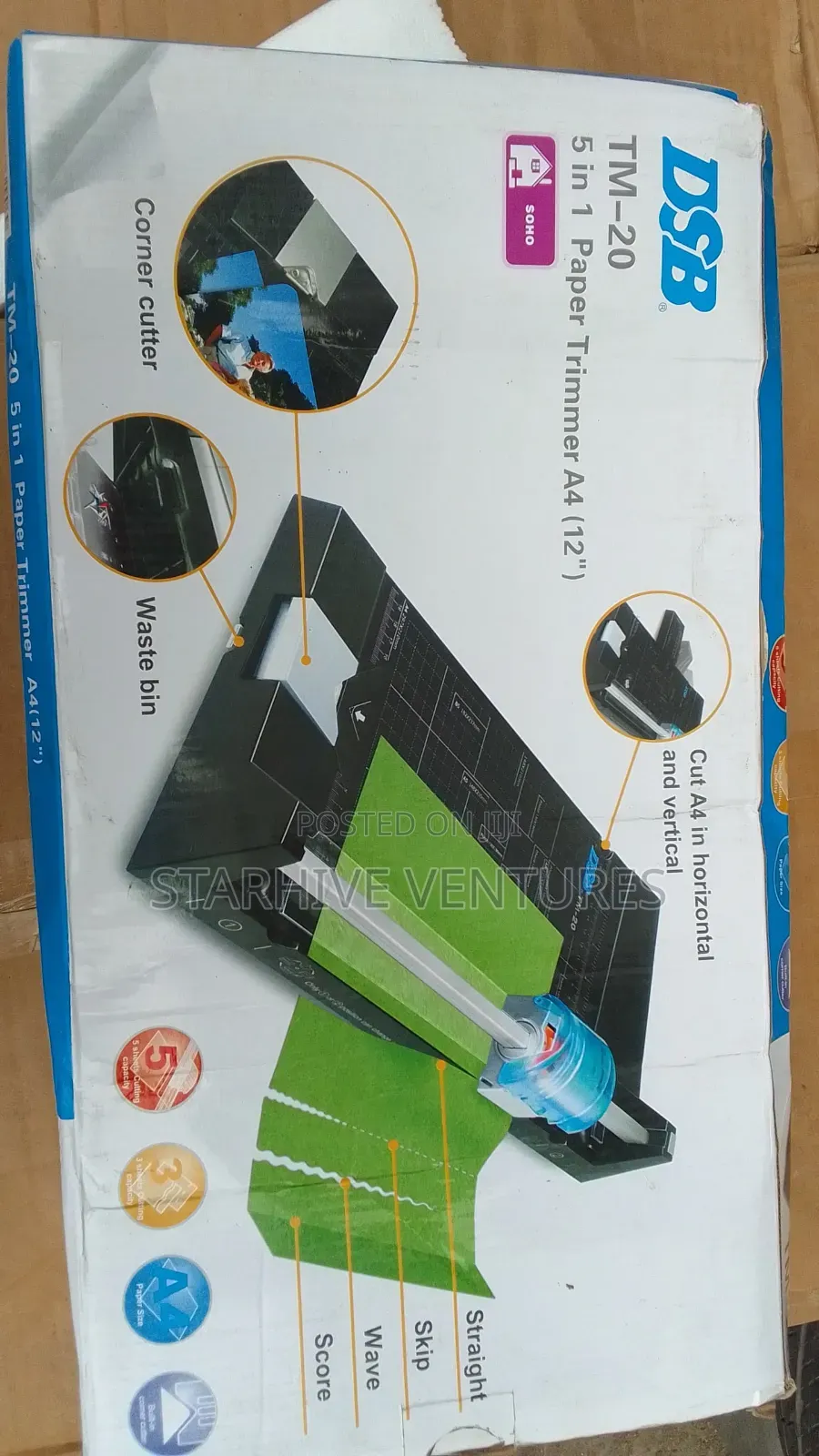 5 in 1 Dual Paper Cutter (All in 1) TM 20