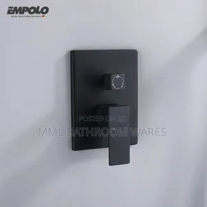Black Concealed Rainfall Shower Mixer Set