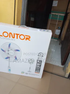 Rechargeable 18" Lontor Standing Fan With Solar Charge
