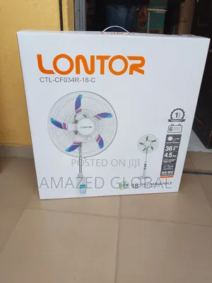 Energy Saving Lontor 18" Rechargeable Standing Fan