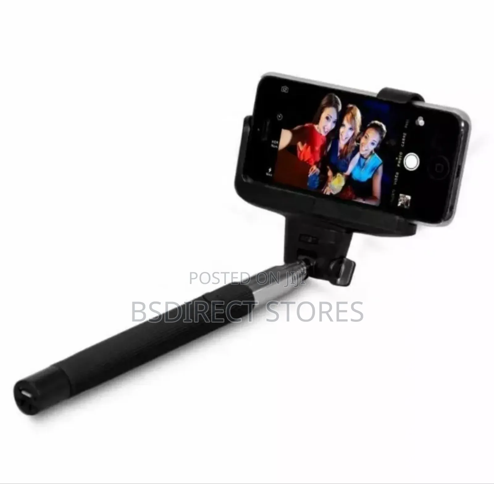 Cristal Bluetooth Foldable Selfie Stick Rotating Head Black