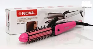 NOVA 3 in 1 Hair Straightner + Curler + Brush