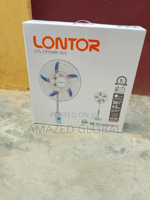 Super Speed Rechargeable 18 Inches Lontor Standing Fan