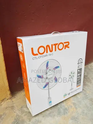 Lontor 18" (Ctl-Cf034r-18-C) Rechargeable Standing Fan White