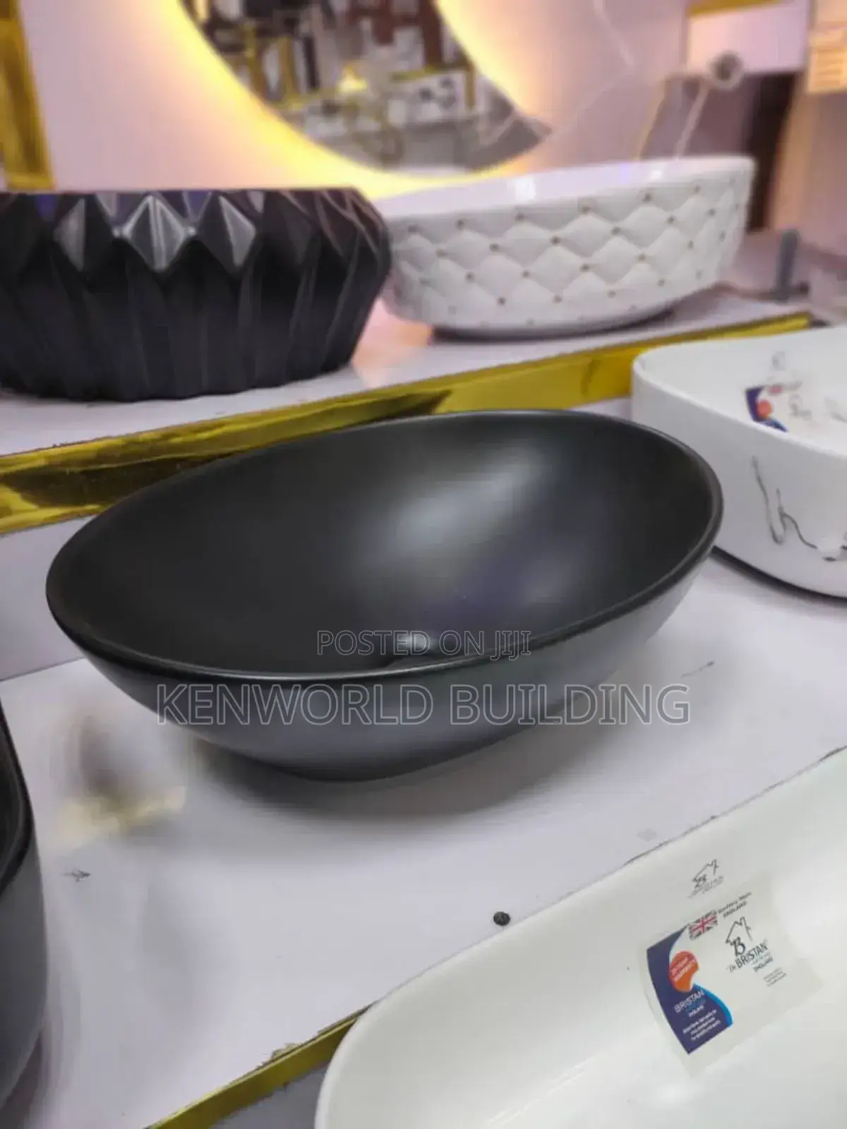 Black Ceramic Basin