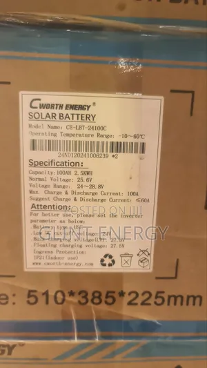 2.5kwh 24v Cworth Lithium Battery