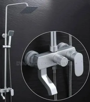 White Standing Shower Mixer