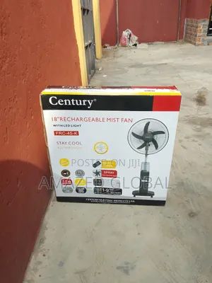 Rechargeable 18" Century Mist Fan With LED Light