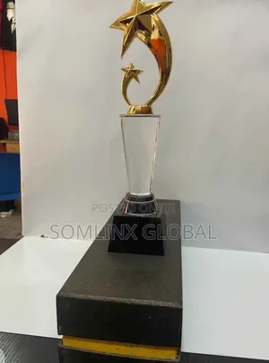 Photo - Crystal Trophy Plaque Star