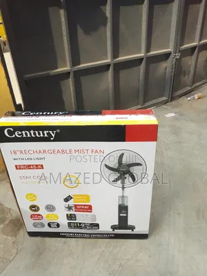 Improved Brand New 18" Century Mist Rechargeable Fan