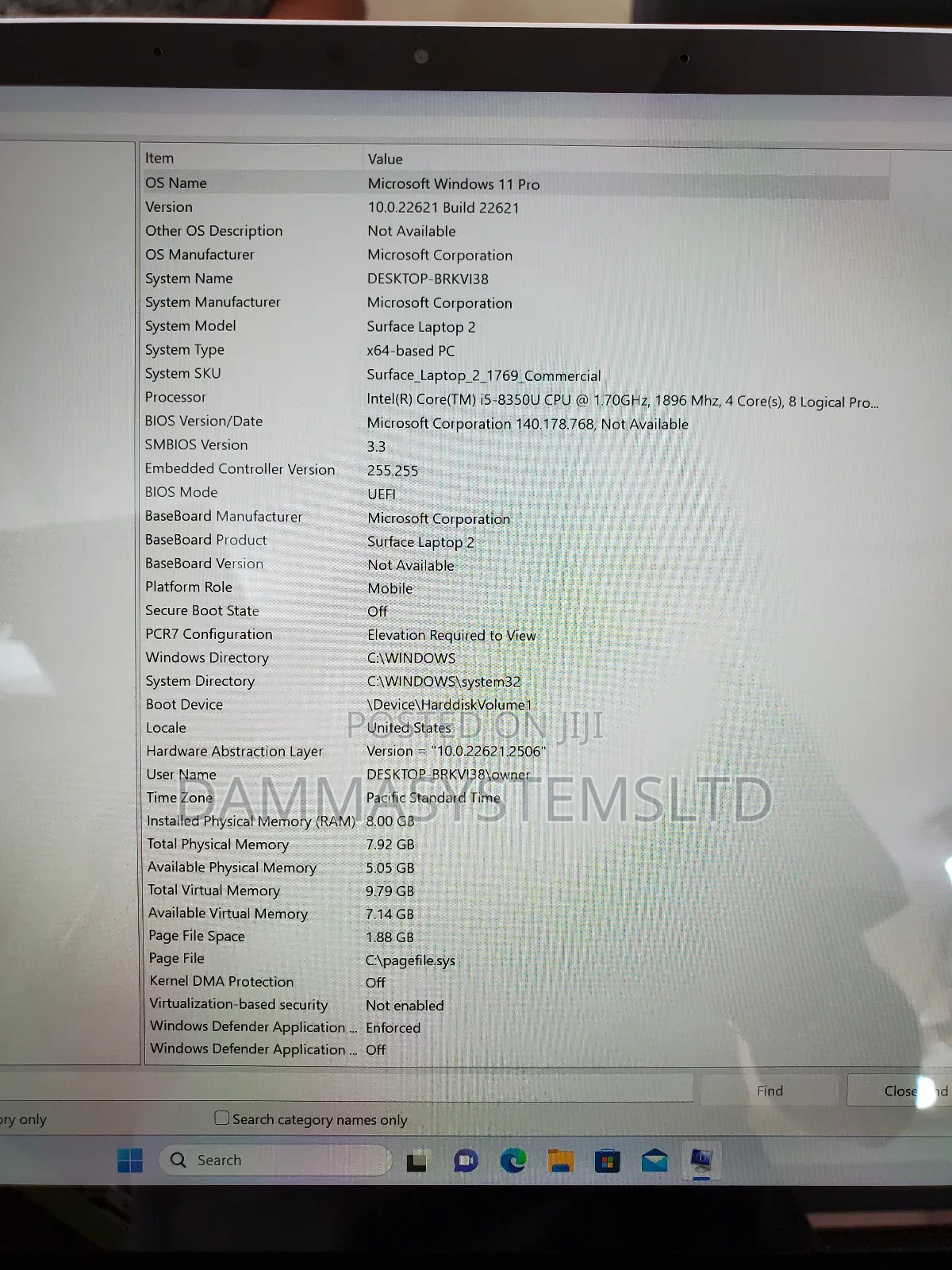 Laptop Microsoft Surface Laptop 2 8GB Intel Core I5 SSD 256GB