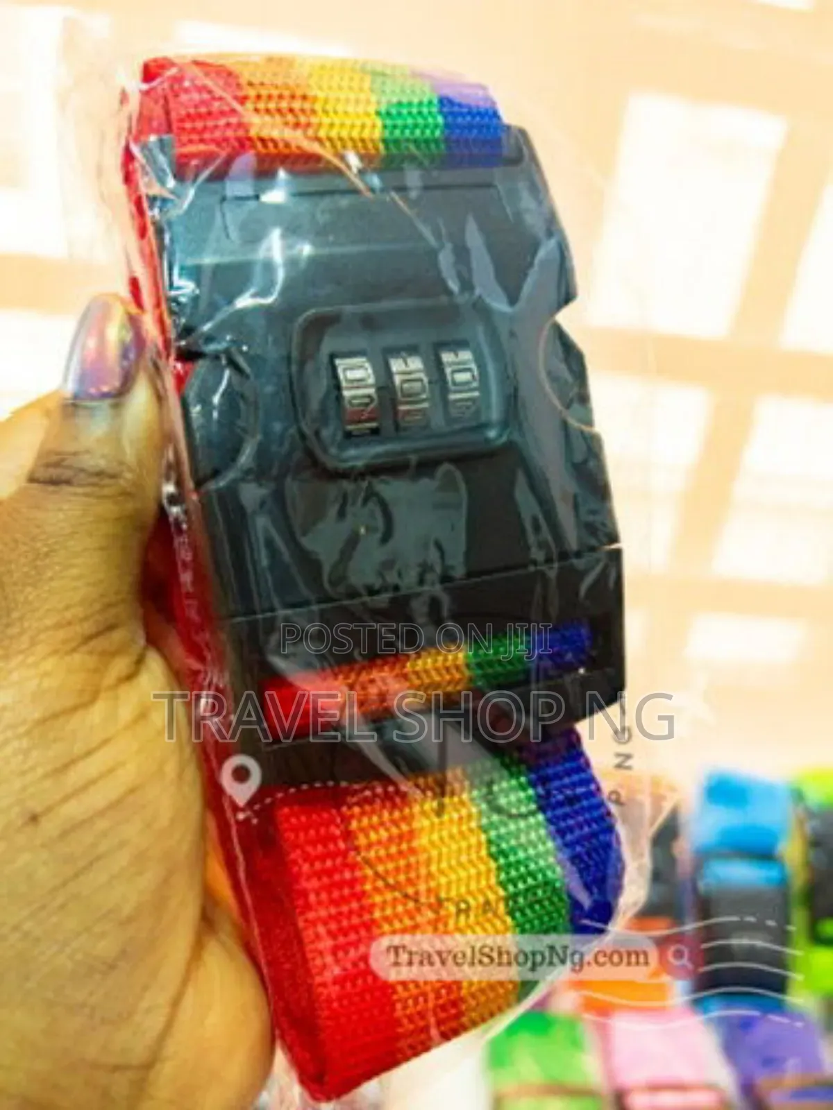 Luggage Belt With Combination Lock And Name Tag