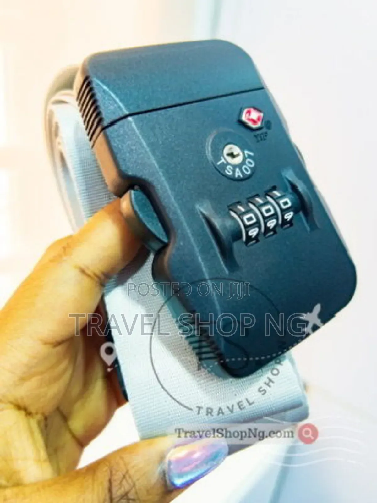 Luggage Belt With Combination Lock And Name Tag
