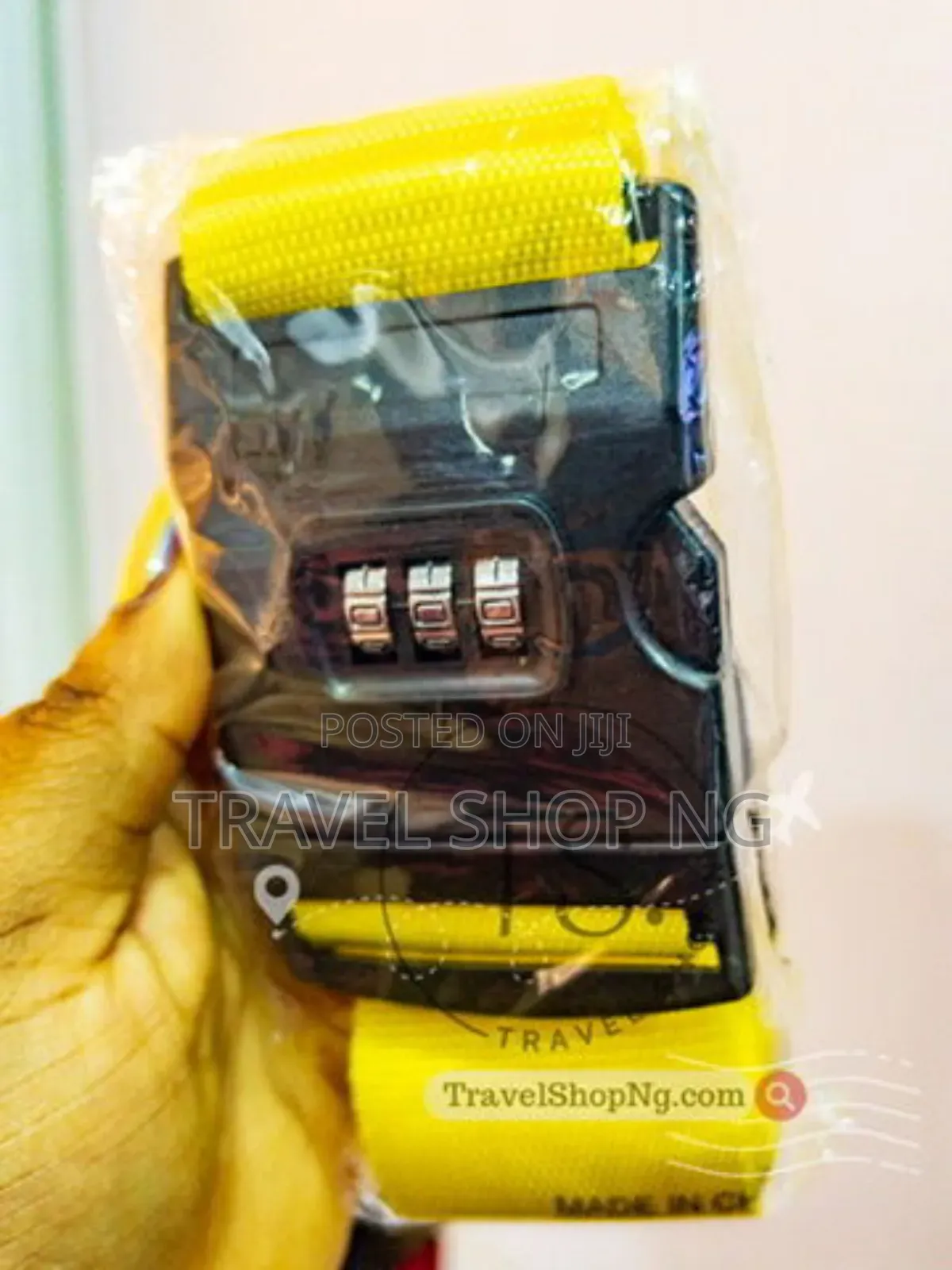 Luggage Belt With Combination Lock And Name Tag