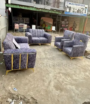 Unique High Grade Padded Upholstery Sofa Chair Set