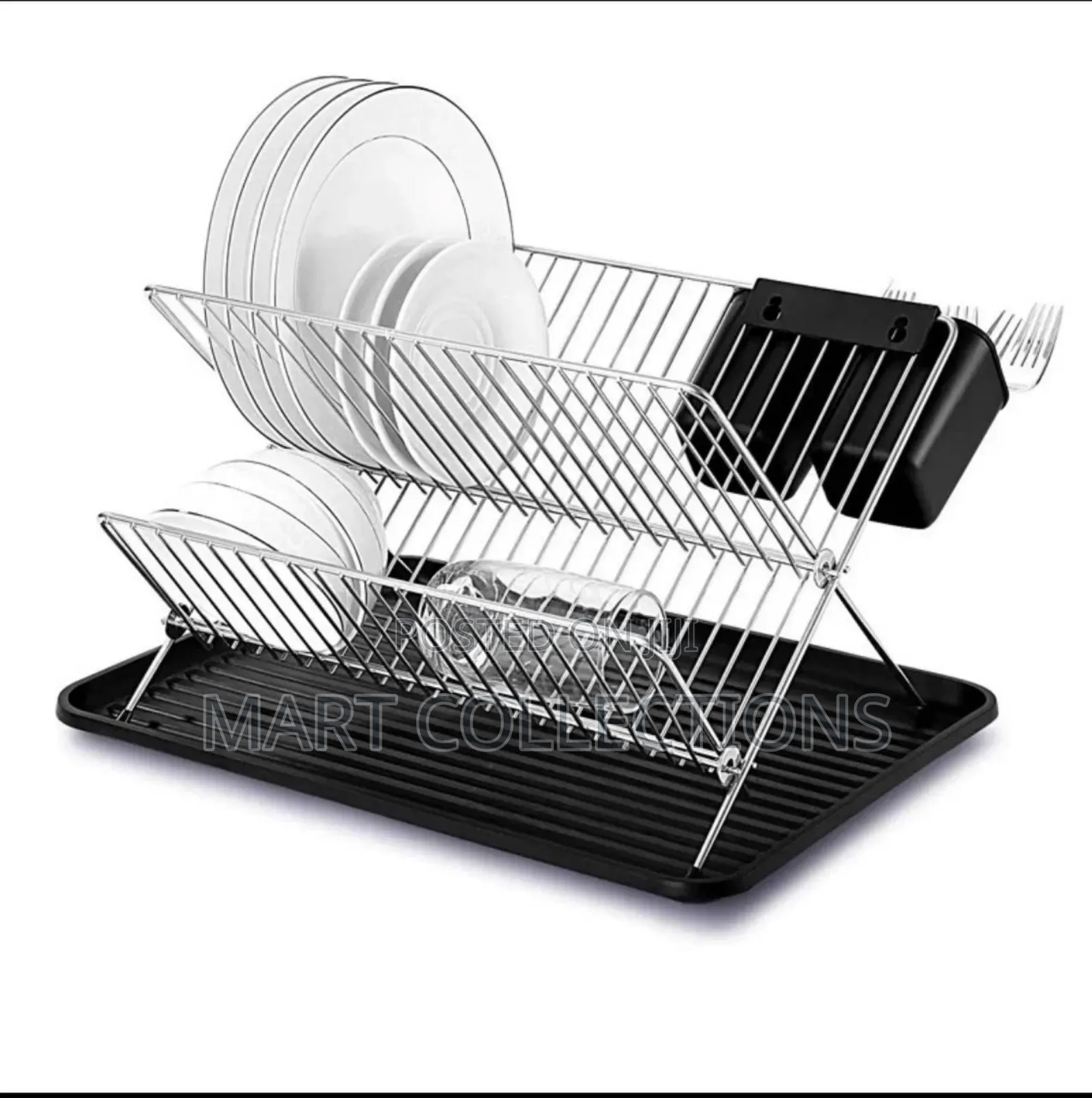 Household X Foldable Dish Rack Double Kitchen Plate Rack