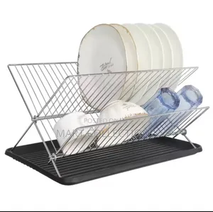 Household X Foldable Dish Rack Double Kitchen Plate Rack