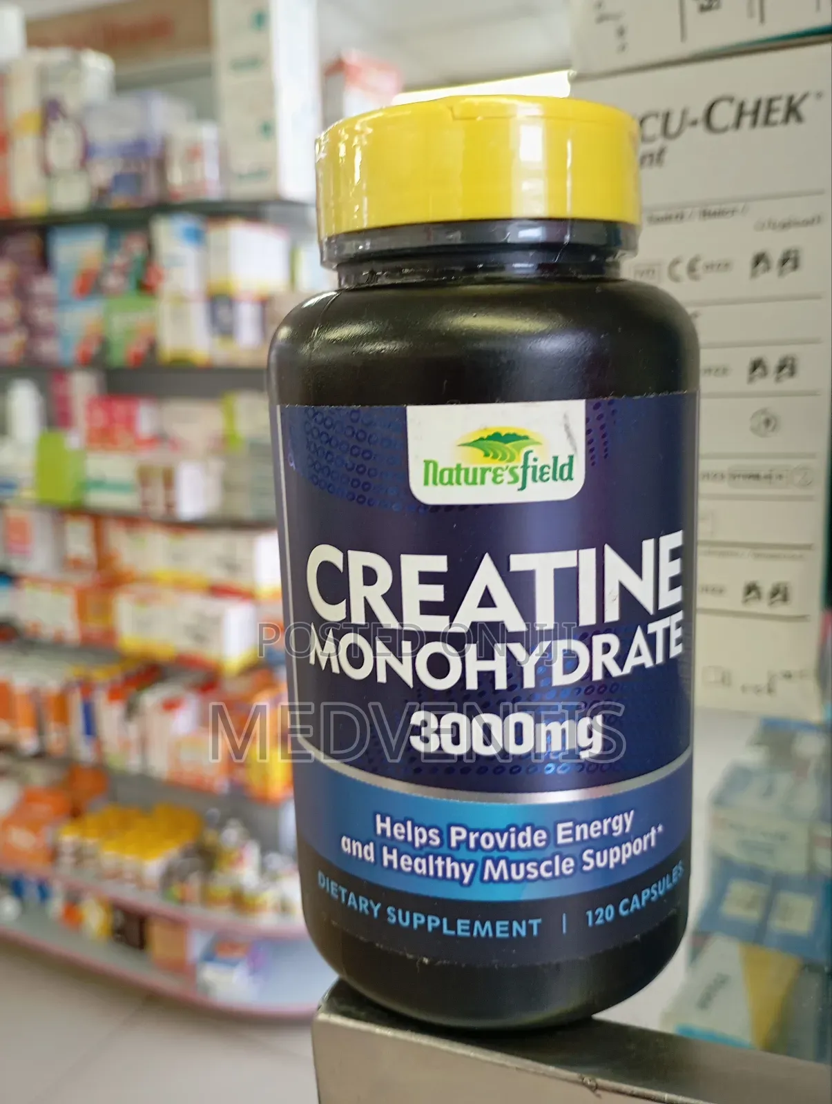 Nature's Field Creatine Monohydrate Capsules 3000mg