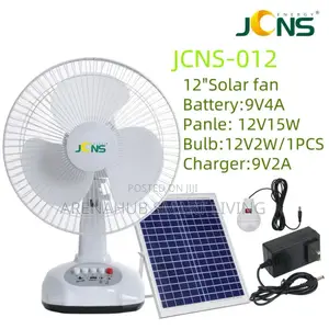 J-012 Solar Rechargeable Table Fan